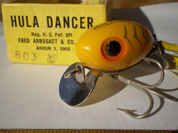 Vintage Antique Estate Fishing Lure Bait Tackle Fred Arbogast Hula